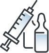 Needle and vaccination icon