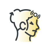 Persons head with pain icon